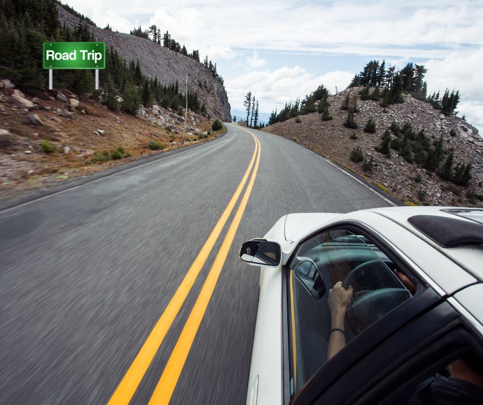 Scenic road through the hills